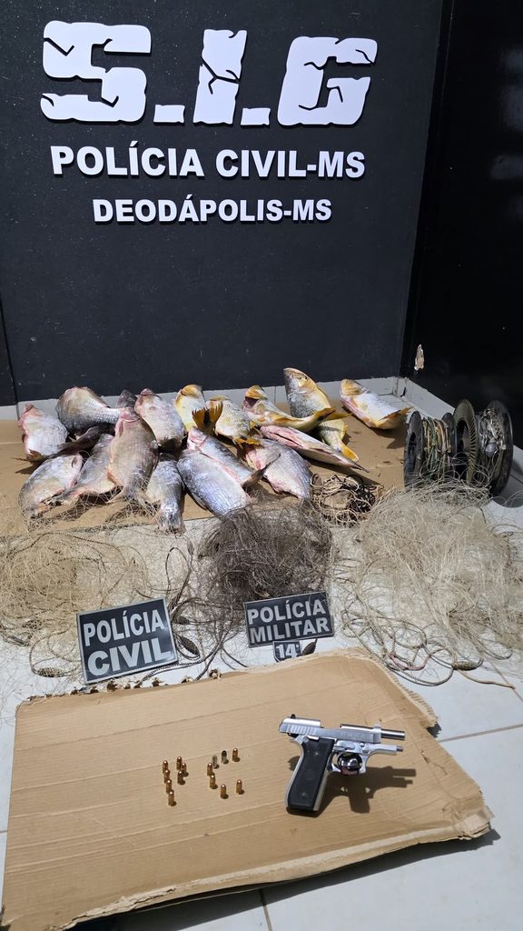 Peixe apreendido em Deodápolis