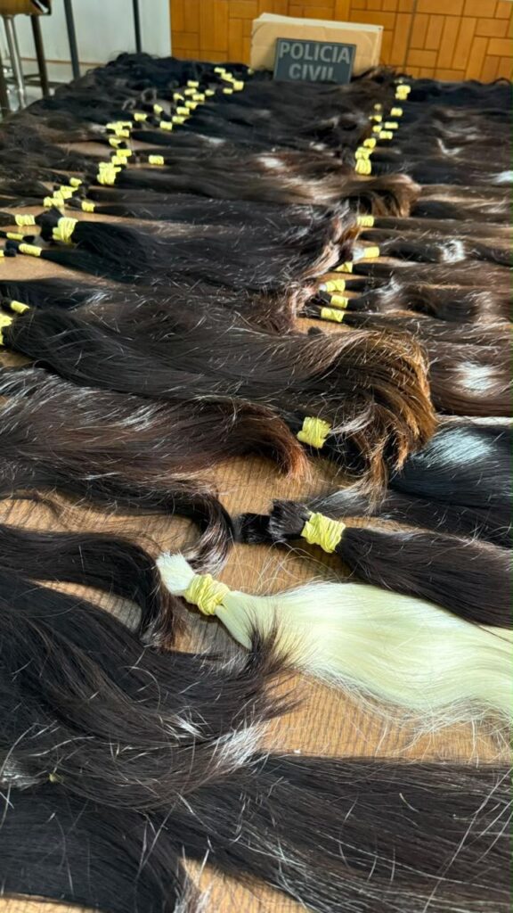Apreensão de cabelo humano